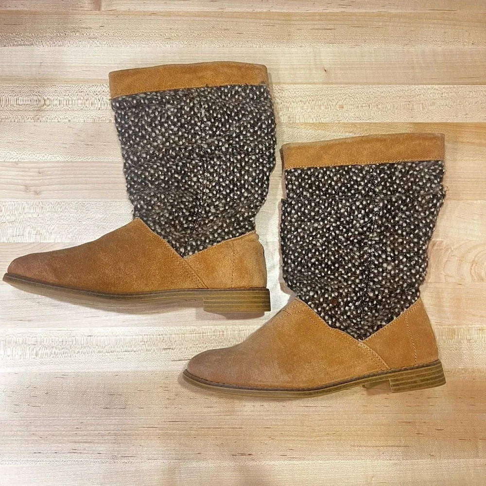 Toms Sierra Slouch Boots, Women's Size 7.5 US Tan, Calf-Length‎ - Picture 2 of 8